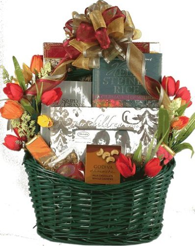 For Mom with Love | Gourmet Gift Basket w/ Godiva Dark Chocolate Gems
