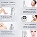 Veru ETERNITY Women Hair Removal & Electric Shaver for Face, Nose, Ear, and Eyebrow, 5 in 1 USB Rechargeable Epilator/Trimmers for Home and Travel, White