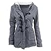 Yesido. Warm and Thicker Slim Long Hooded Cotton Coat