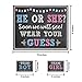 Katie Doodle Baby Gender Reveal Party Supplies Kit [51 Piece Set] Decorations Games Boy or Girl Photo Props Centerpiece | Includes: 50 Team-Boy Team-Girl Stickers & 1 Sign (8x10),