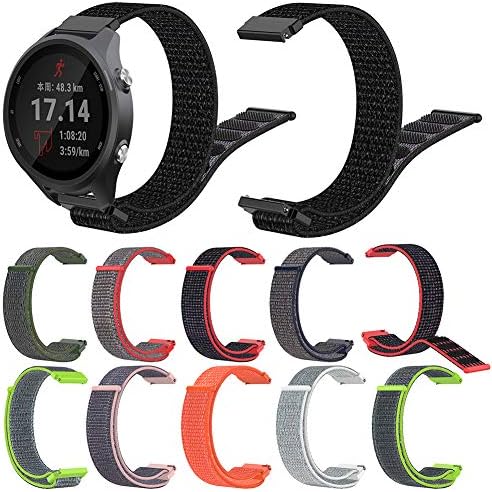 Duk3ichton Watch Band for Garmin Replace Nylon Breathable Wrist Strap Watch Band for Garmin Forerunner 245/245M