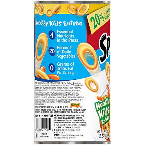 CAMPBELL’S SPAGHETTIOS CANNED PASTA, ORIGINAL, 22.4 OZ. CAN