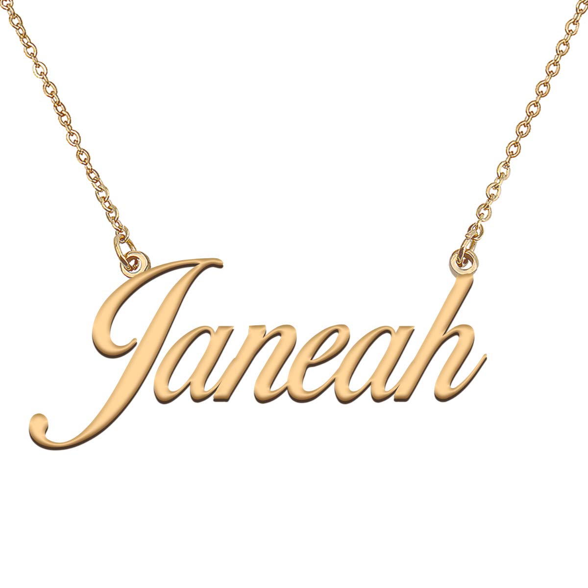 HUAN XUN Customized Custom Simple Any Name Necklace