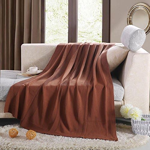 Blankets Throws Large Ideal Textiles Suitable for Chair or Bed Z-BAZFZ1317 Casual Warmth,Machine Washable, 130cm x 170 cm,KJJDE , coffee , 130170cm