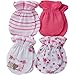 Gerber Baby Girls' 4-Pair Mittens, Little Pink Flowers, 0-3 Months
