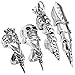 JOVIVI Men's Jewelry Double Loop Activity Ring Armor Shape Punk Style Ring,4pcs