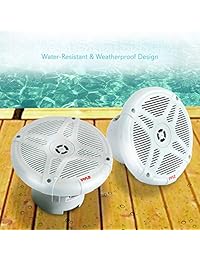 Pyle al aire última intervensión Surround Rugged estantería Home altavoz juego de 2 blanco (plmr652 W)