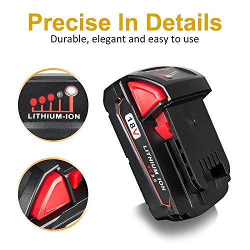 FLAGPOWER 18V 2.0Ah Replacement Lithium-ion Battery for Milwaukee M18 XC 48-11-1815 48-11-1820 Cordless Power Tools - Thumbnail 3