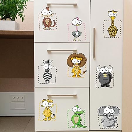 HCCY Cuadrícula de nueve cuadrados animales bonitos animales con ...