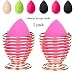 LanMa Beauty Sponge Blender Holder,(2 Pack Rose Gold) Makeup Sponge Drying Stand Storage Egg Powder Puff Display Stand