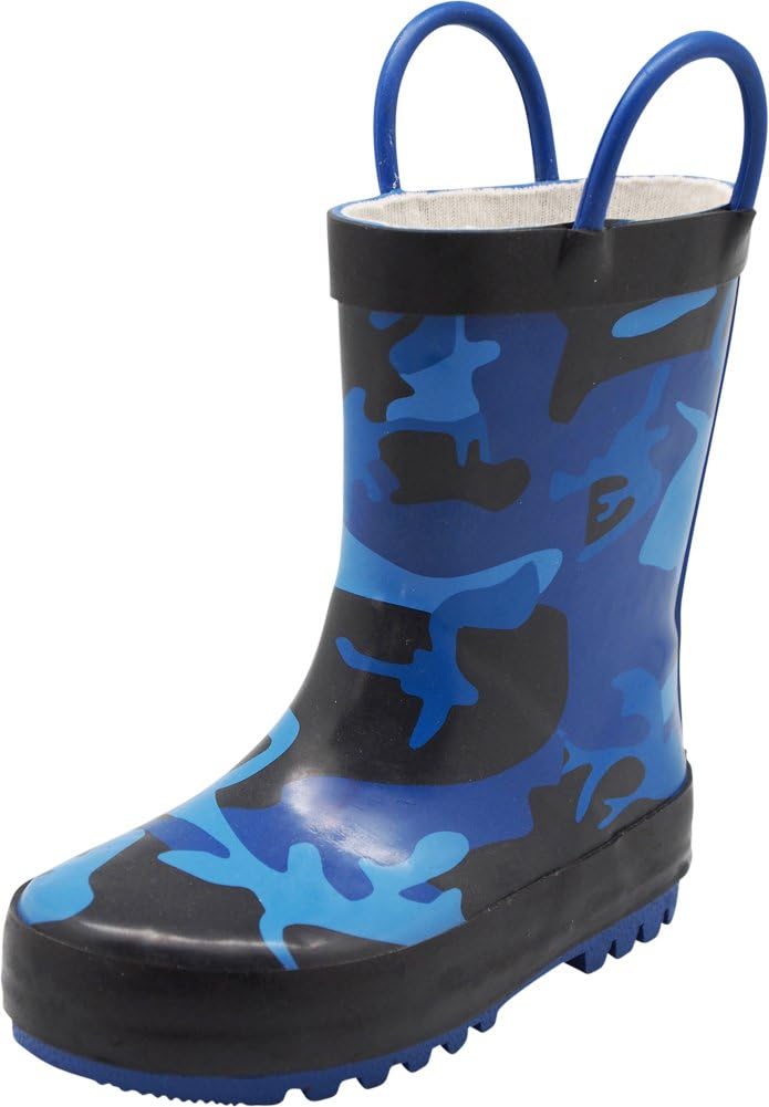 Waterproof Rubber Rain Boots for Kids - Boys and Girls Solid & Printed Rainboots for Toddlers and Kids