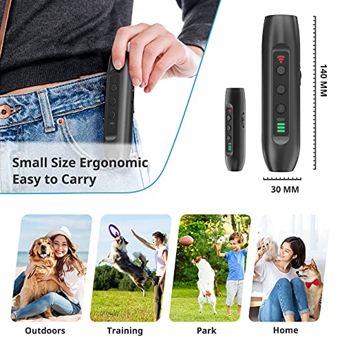 VOLUEX Dog Barking Control Devices, 3 in 1 Ultrasonic Anti Barking Device, 32.8ft Range Stop Dog
