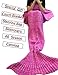 Feiuruhf Knitted Mermaid Tail Blanket for Adults Teens, Kids Crochet Snuggle Mermaid, All Seasons Sleeping Blanket (Pink)