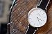 BARTON WATCH BANDS Quick Release Top Grain Leather Watch Band Strap, Black Leather/Linen White Stitching, 18mm