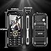 Cectdigi T9900 Rugged 2G GSM Mobile Phone,Shockproof Military-Designed phone with Power Bank Charging Function,15800mAh,2.8inch Display,Dual SIM Cards,Flashlight Equipped,Voice Broadcast (Black)
