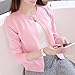 FUNOC Women's Casual Korean a Buckle Shawl Sweater Short Cardigan Coat