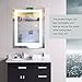 CO-Z Modern LED Bathroom Mirror, Dimmable Rectangle Lighted Touch Wall Mirror with Lights and Dimmer, Wall Mounted Contemporary Light Up Vanity Cosmetic Backlit Bathroom Mirror (24