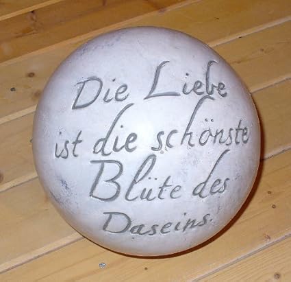 Kugel mit Spruch "Die Liebe..." aus Keramik weiß 20 cm Amazon.de