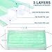 100 Pcs Disposable Surgical Flu Face Masks, 3-Ply Thicker Super Filter Pollen Dust and Bacteria, Anti allergy Dental Medical Procedure Mask (Green)