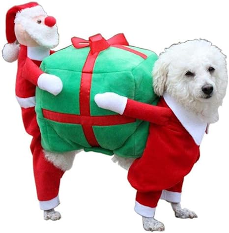 Costume Da Cane Walaha Cappotto Per Animali Natale Regalo Di Babbo Natale Costume Elegante Per Abbigliamento Dressup Multicolor L Amazon It Casa E Cucina