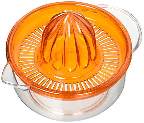 Uniware Fruit Juicer Strainer Reamer, Made in Italy, with Handle Pour Spout, BPA Free Colors may Vary (Orange)