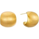 Sylph Chunky Statement Earrings for Women, Trendy Gold Stud Earrings Hypoallergenic Jewelry Gifts for Birthday Anniversary Holiday