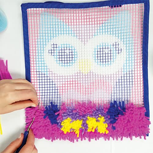LatchKits MiniRug Sewing Kit The Classic Latch Hook Craft Kit Owl