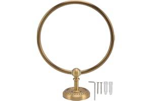 Jeanoko Towel Ring , Bathroom Hand Towel Holder Wall Mounted , Durable Finish Smoothing Hand Towel Holder Brass Easy Installa