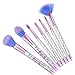 Unicorn Makeup Brushes, Coshine 7pcs Liquid Quicksand Glitter Makeup Brush Set With Crystal Pouch, Nylon Hair with Acrylic Handle