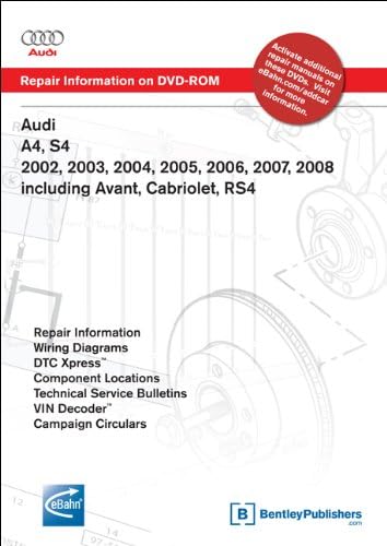 Audi A4 サービスマニュアル 2002-2008ターボ Audi A4 Service Manual: 2002, 2003, 2004, 2005, 2006, 2007, 2008