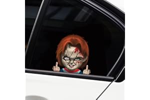 Iprokiu Horror Halloween Peeking Car Sticker Funny Peeking Decal for Car Window Bumper Waterproof Vinyl Car Sticker Vehicle Truck Laptop Wall Car Halloween Decoration (Horror Child)