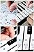 Piano Stickers for Keys, Removable Music Note Full Set Stickers and Keyboard White and Black Keys Double Layer Coating for 88/61 / 54/49 Keyboards