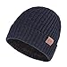 VICOVI Winter Knit Beanie Hats for Men and Women Warm Fleece Stretch Slouchy Skull Cap Navy …