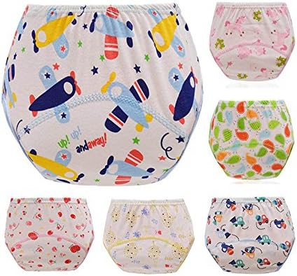 5pcs/lot Waterproof Cotton Baby Toilet Training Pants Reusable Cloth Diaper Panties Kids Underwear Mix Colors