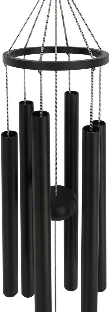 BLESSEDLAND Premium Wind Chimes-6 Hollow Aluminum Tubes, 28" Wind Chime for Garden, Yard, Patio and Home Decoration (Black) … : Garden & Outdoor