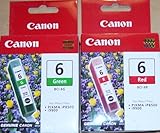 Canon BCI-6G (Green) and BCI-6R (Red) Twinpack 1ea for Pixma iP8500 and i9900
