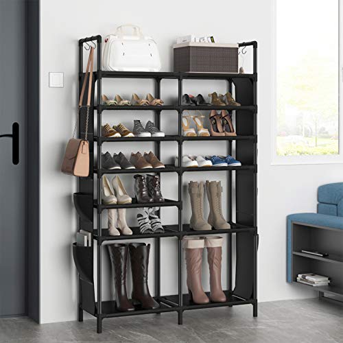 ZERO JET LAG 7 Tiers Shoe Rack Space Saving Large Shoe Rack Organizer