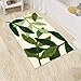 Hi Space Leaf Bath Mat Green Leaves Bathroom Rug Cute Bath Rugs Non-Slip Plush Shaggy Bathroom Mat Boho Soft Fluffy Microfiber Machine Washable Absorbent Doormat 30x20