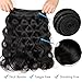 BLY Hair 8A Brazilian Virgin Hair Body Wave 12 14 16inch 3 Bundles Weave 100% Unprocessed Human Hair Wavy Extensions Weft Natural Black 300g Total