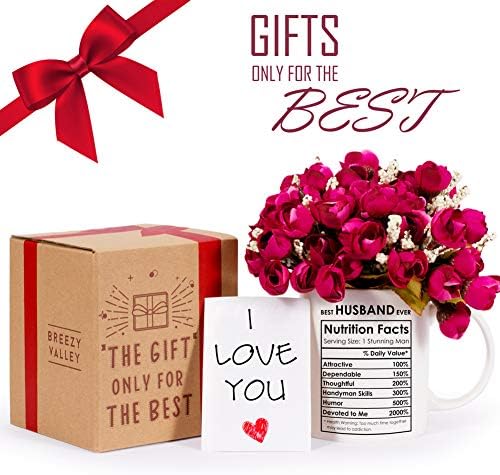 Husband Christmas Gifts Anniversary Ideas For Him Best Husband Ever Gifts Fathers Day Gift For Husband Coffee Mug Valentines Day Gifts For Husband Birthday Gifts From Wife Nutrition Facts Mug Kitchen