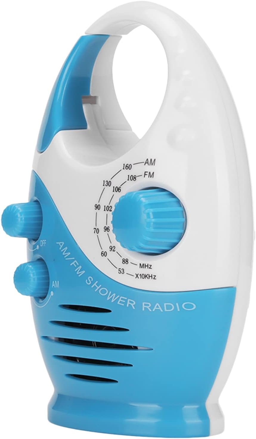 GOWENIC Portable AM FM Waterproof Radio Shower Speaker Bedside Garage Weather