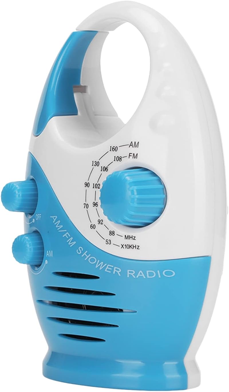 GOWENIC Portable AM FM Waterproof Radio Shower Speaker Bedside Garage Weather