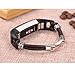 bayite For Fitbit Alta and Alta HR Bands, Leather Bands Metal Clasp Leather Cord Wristband Brown Large 6.7
