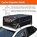 G4Free 18.5 Cubic Feet Car Top Carrier, Easy to Install Soft Roof Top Cargo Bag with Wide Straps-Works with or Without Roof Rack