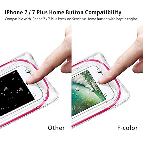 Waterproof Phone Pouch, 4 Pack F-color Clear Waterproof Phone Case Dry Bag Compatible for iPhone 13 12 Pro Max, 11, XS, XR, X, Galaxy S9+, S10, Google Pixel, Blue Black Orange Pink