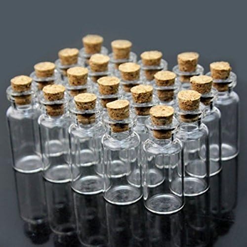 50pcs 2ml size small mini glass bottles with cork tops tiny bottles Message Weddings Wish Jewelry Party Favors decor