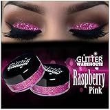 Raspberry Pink GlitterWarehouse Holographic Loose Glitter Powder Great for Eyeshadow / Eye Shadow, Makeup, Body Tattoo, Nail Art and More!