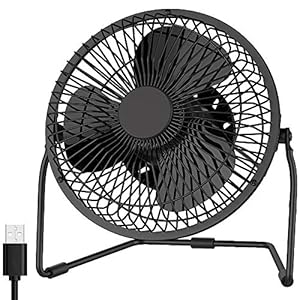 EasyAcc-USB-Desk-Fan-6-inch-Desktop-Silent-Fan-Air-Circulator-2-Speeds-360-Rotation-Brushless-Motor-Noiseless-for-Home-and-Office-Laptop-Notebook-PC-Desk-Table-Fan-Metal-Black EasyAcc USB Desk Fan 6 inch Desktop Silent Fan Air Circulator 2 Speeds 360° Rotation Brushless Motor Noiseless for Home…