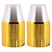 9oz Gold Rimmed Plastic Cups and Napkin Set (Pack of 60 Each) ~ Fancy Disposable Wine Glasses ~ Elegant Party Cups With Gold Rim ~ Includes 60 Cup Labels and 1 Marker