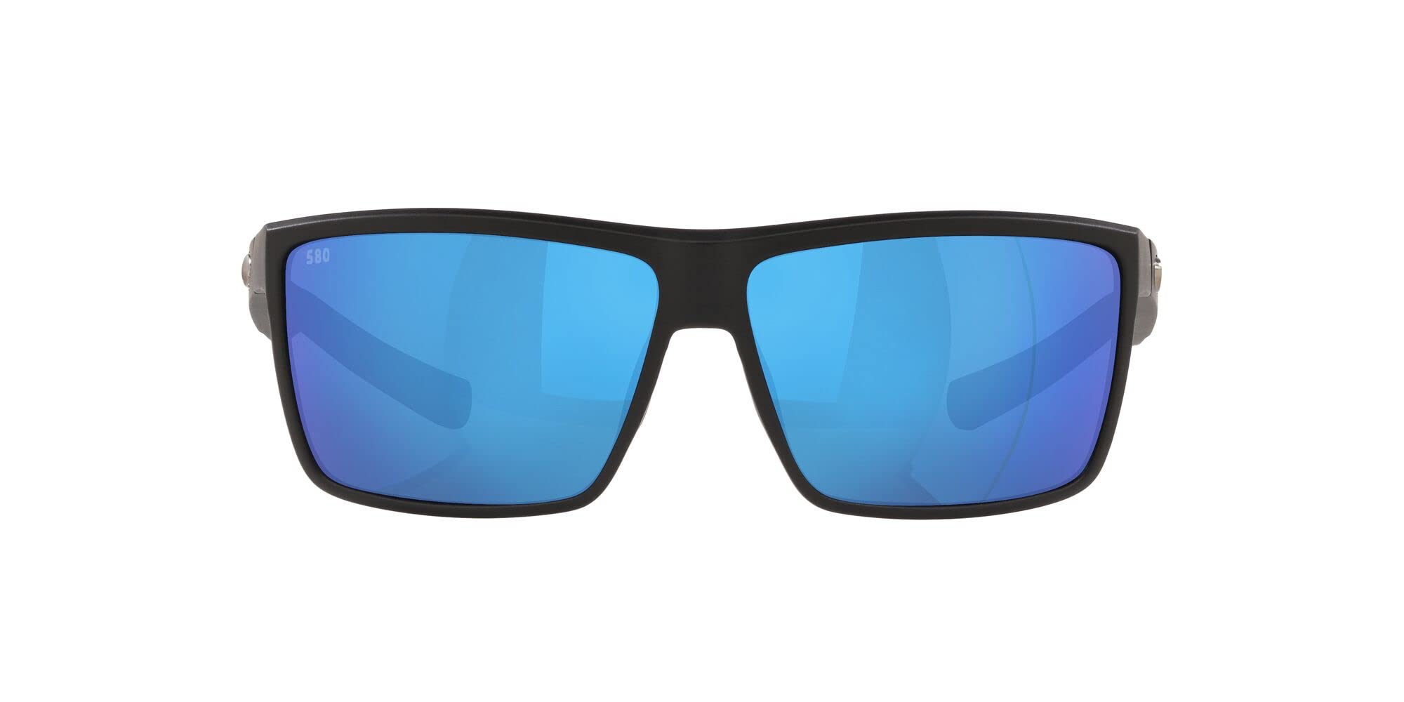 Costa Del Mar Men's Rinconcito Sunglasses, Matte Black Frame W/Blue Mirror 580g Lens, 60 mm